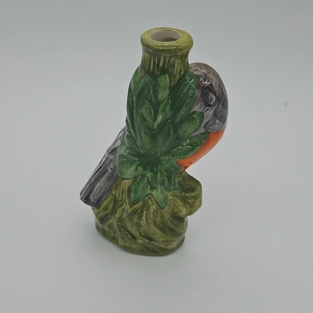 Garnier Bird Figurine with Green and Brown Accents
